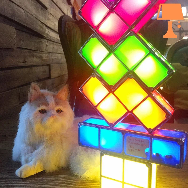 lampe de chevet tetris 3d