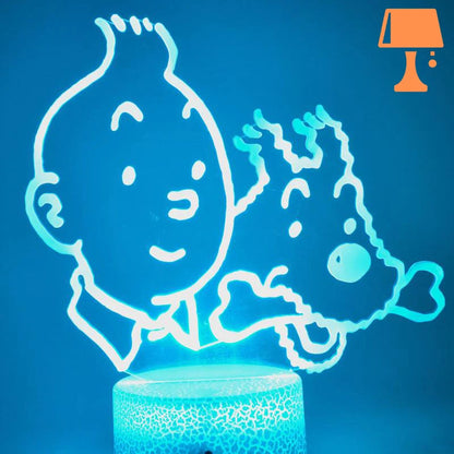 Lampe de Chevet Tintin Bleu