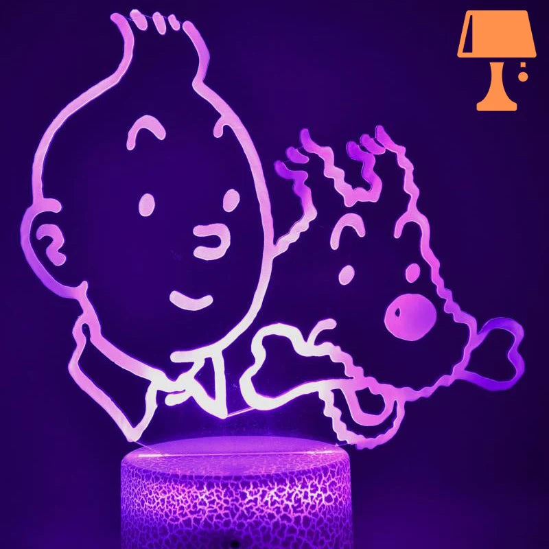 Lampe de Chevet Tintin et Milou