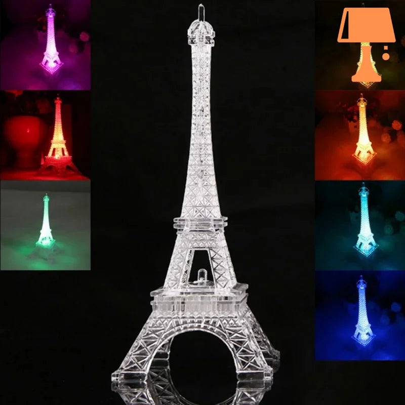 lampe de chevet tour eiffel couleur