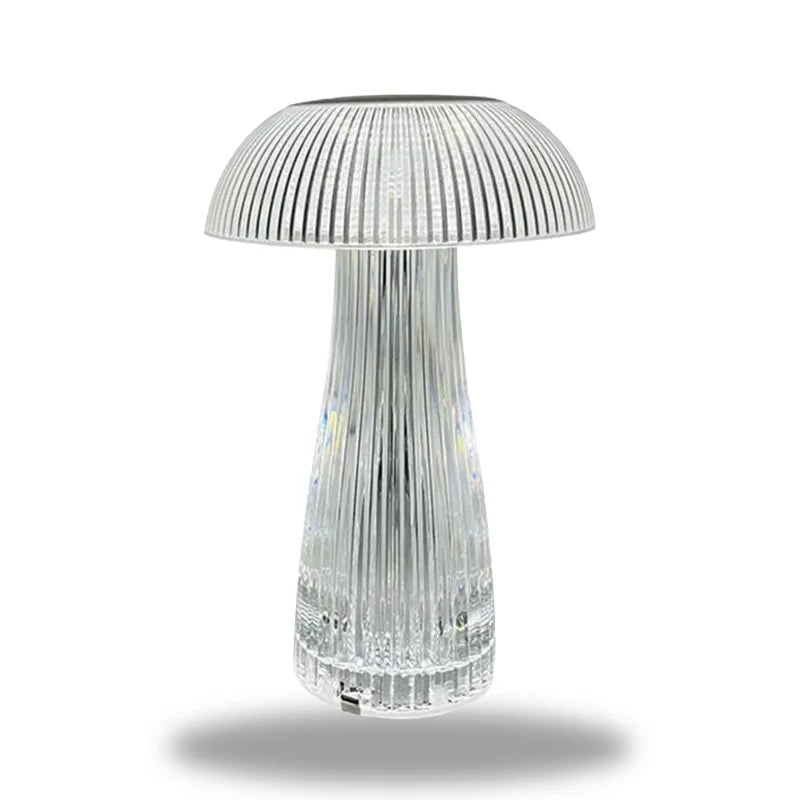 lampe de chevet transparente champignon