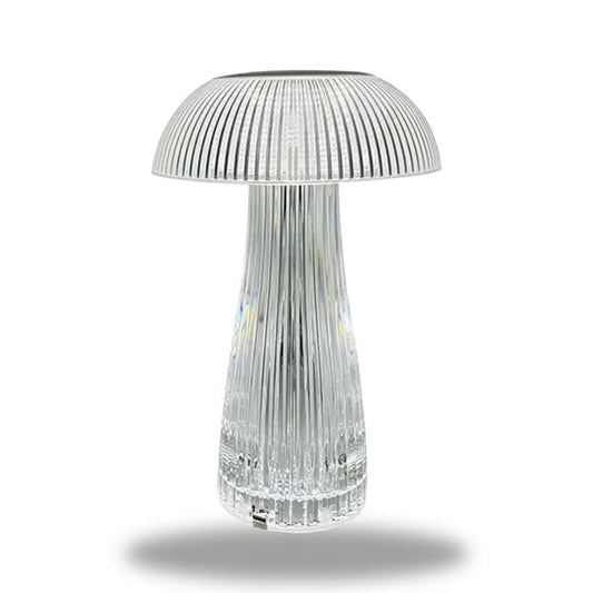 lampe de chevet transparente champignon