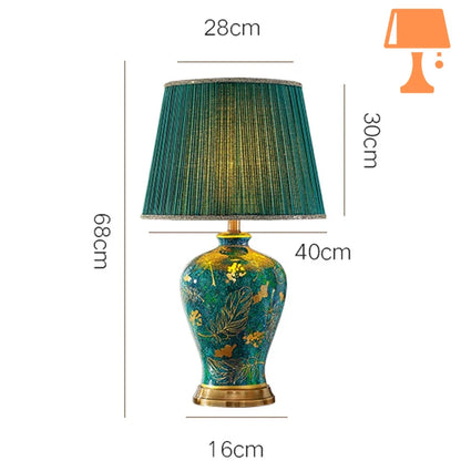 lampe de chevet turquoise mesure