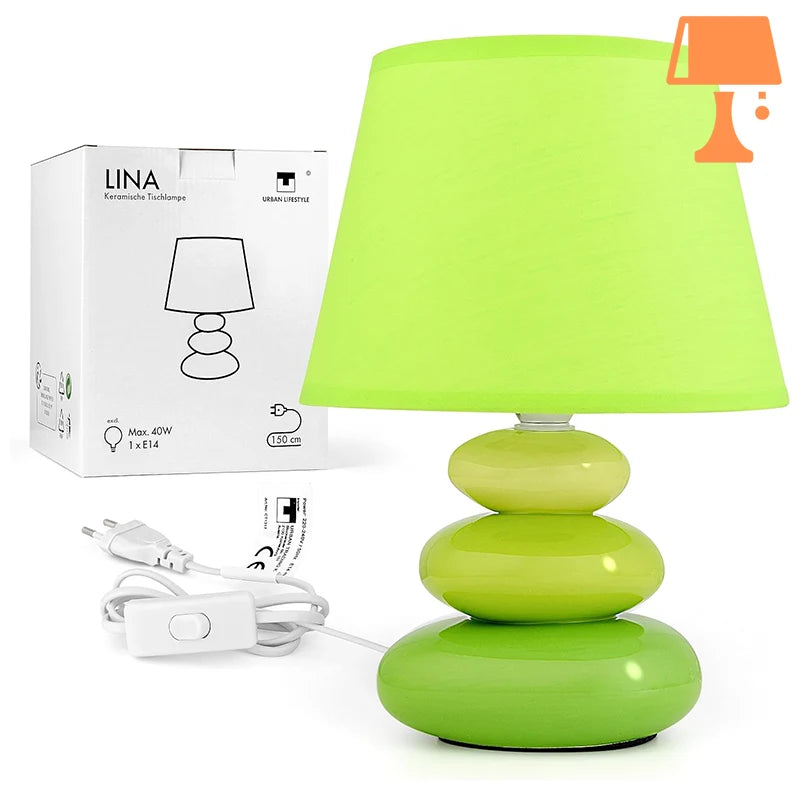 lampe de chevet vert sauge originale