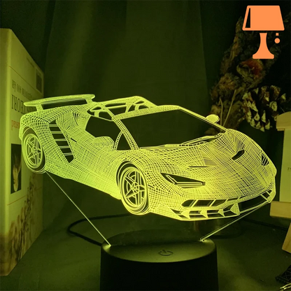 lampe de chevet voiture jaune