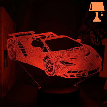 lampe de chevet voiture rouge