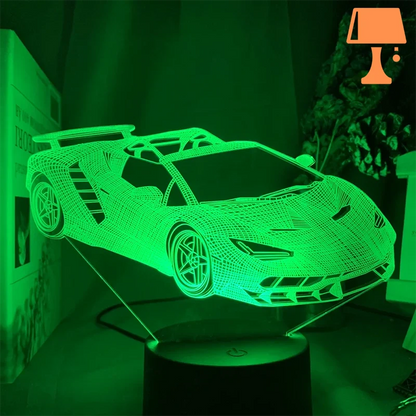 lampe de chevet voiture verte