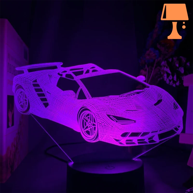 lampe de chevet voiture violet