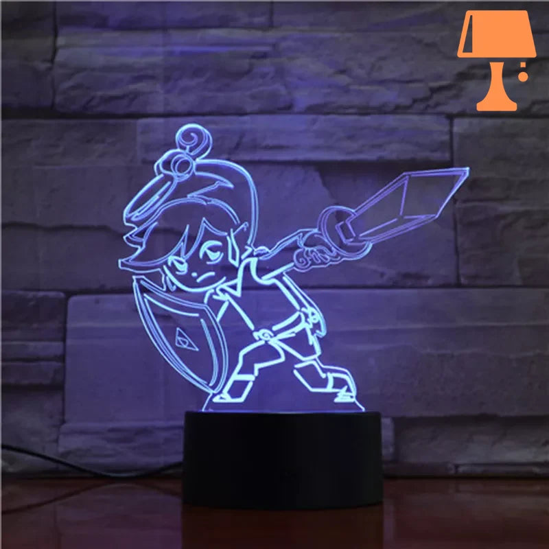 lampe de chevet zelda link épée