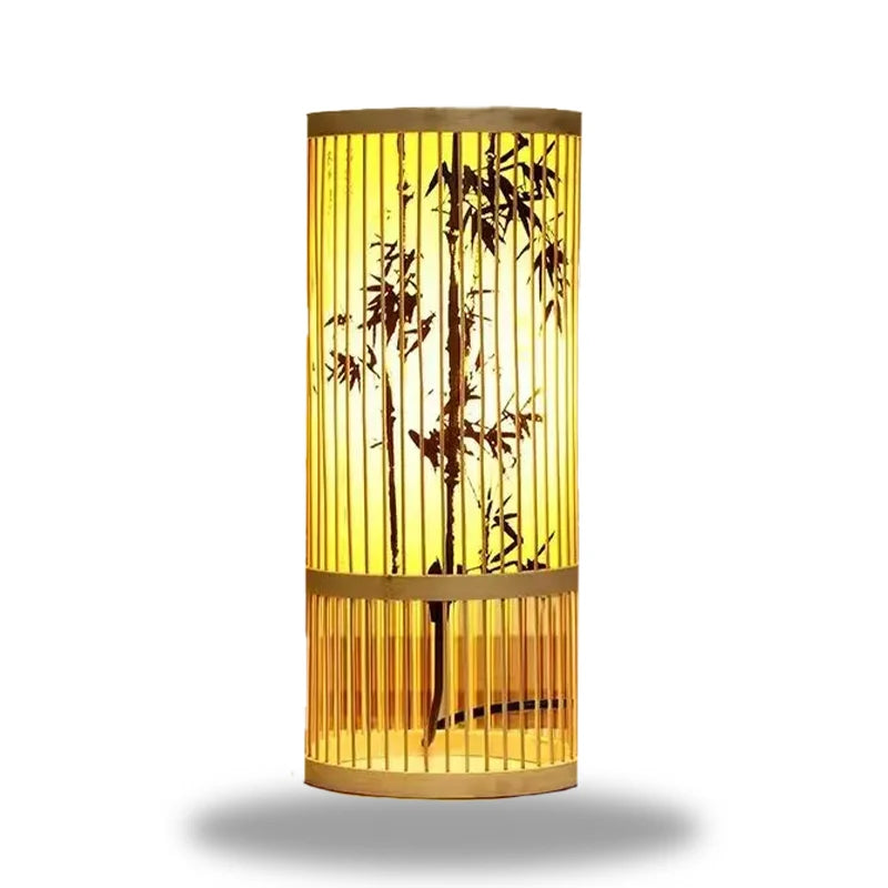 lampe de chevet zen bois tissu