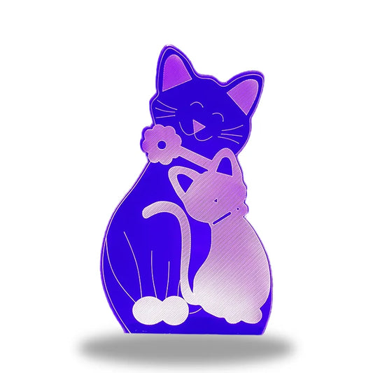 Lampe deux chats assis