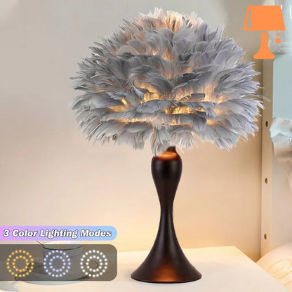 lampe en plume noir