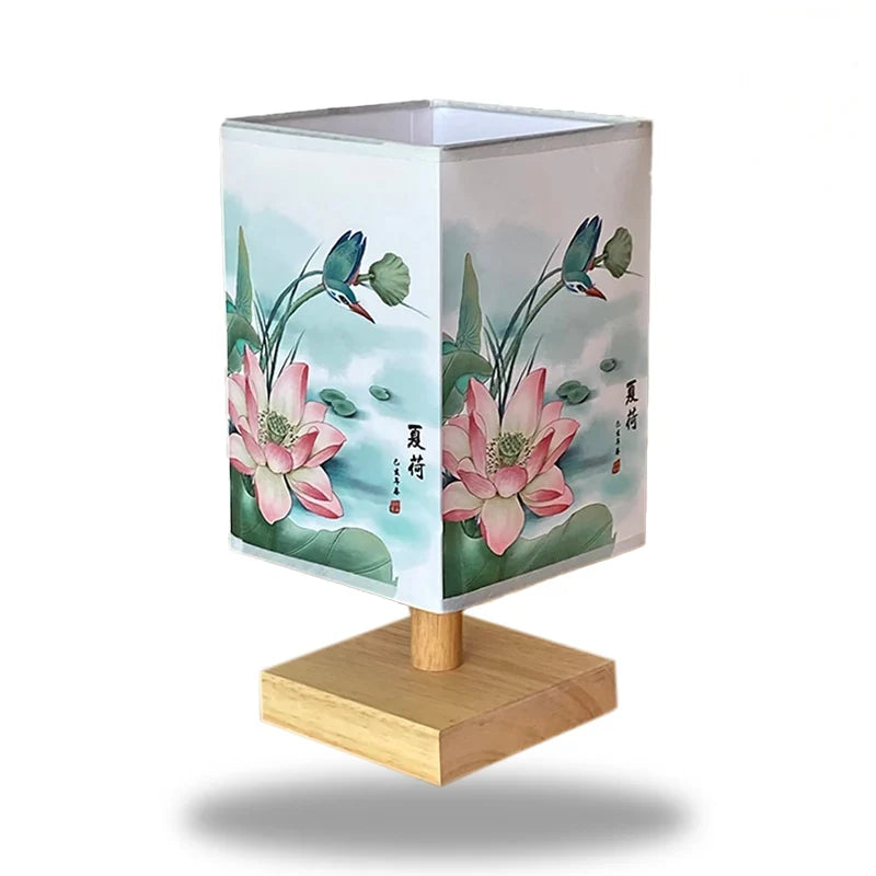 lampe fleur de lotus soie