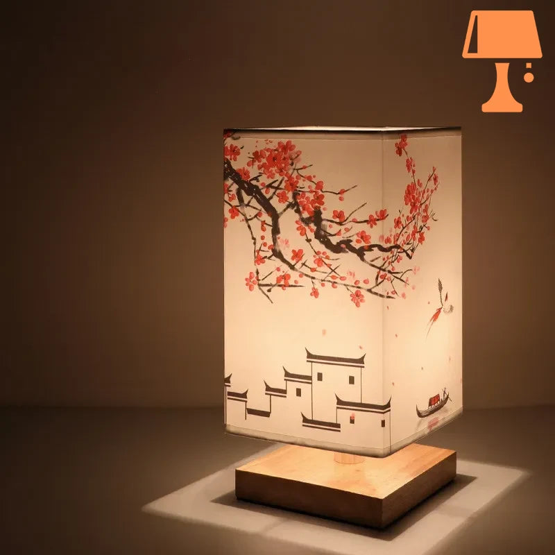 lampe japon allumee