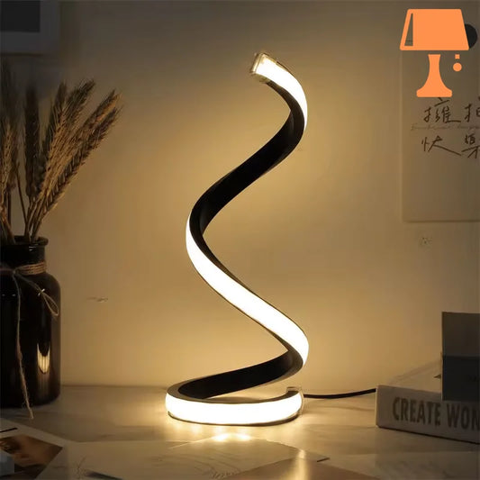 Lampe LED torsadée élégante