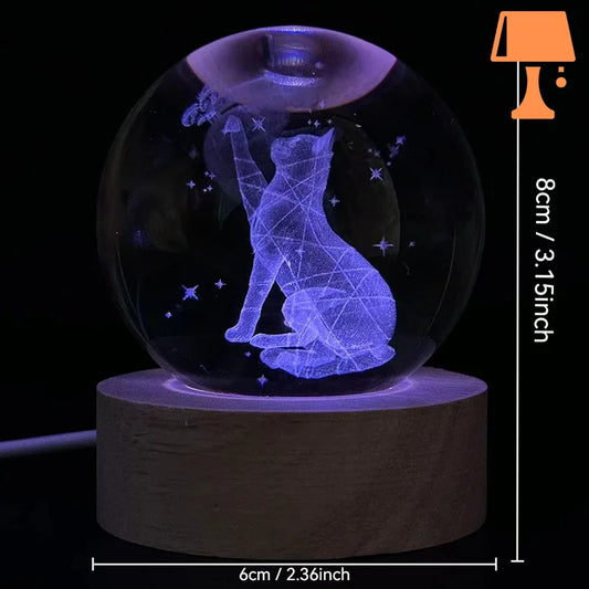 Lampe motif chat design