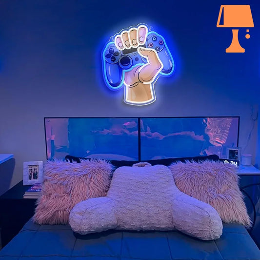 lampe néon manette chambre