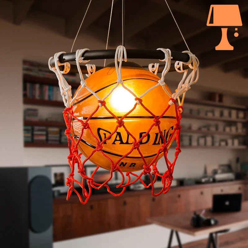 lampe panier de basket salon