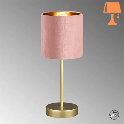 lampe rose poudré