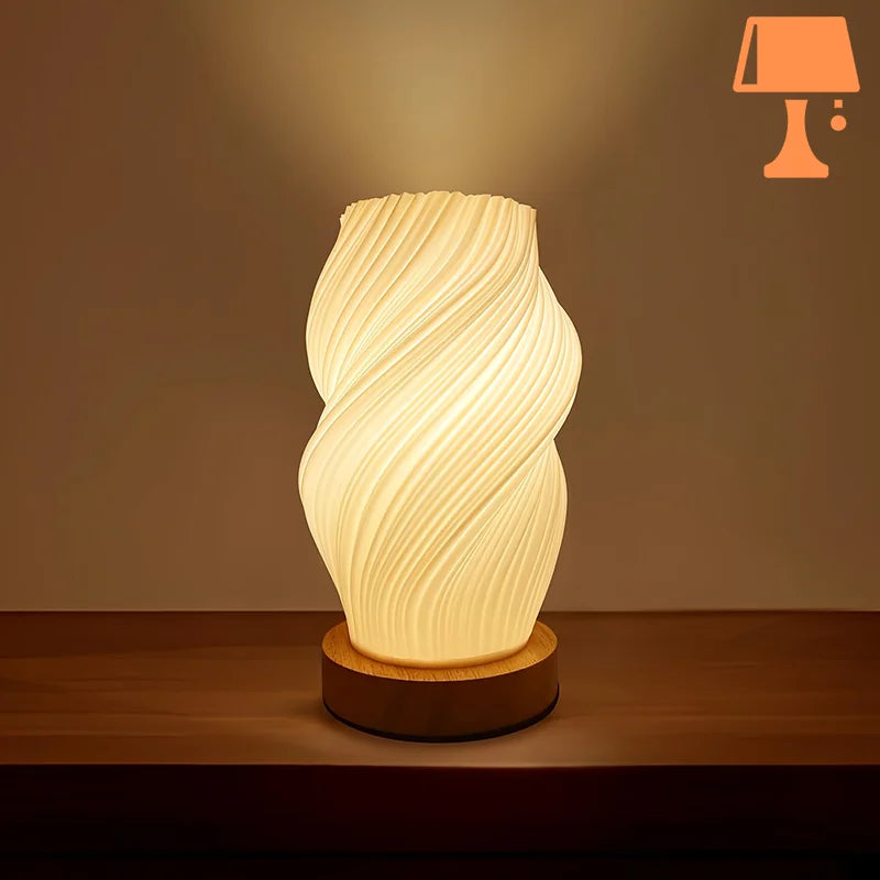 Lampe sur pied torsadée déco
