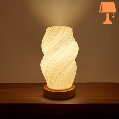 Lampe sur pied torsadée déco