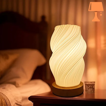 Lampe sur pied torsadée design
