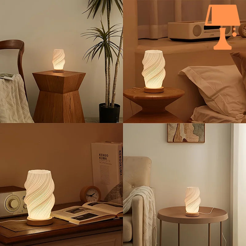 Lampe sur pied torsadée original