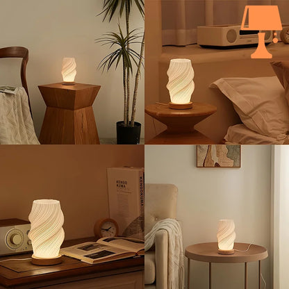 Lampe sur pied torsadée original