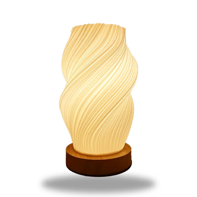 Lampe sur pied torsadée