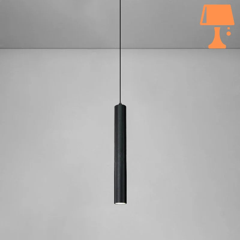Lampe de Chevet Forme de Tube Noir