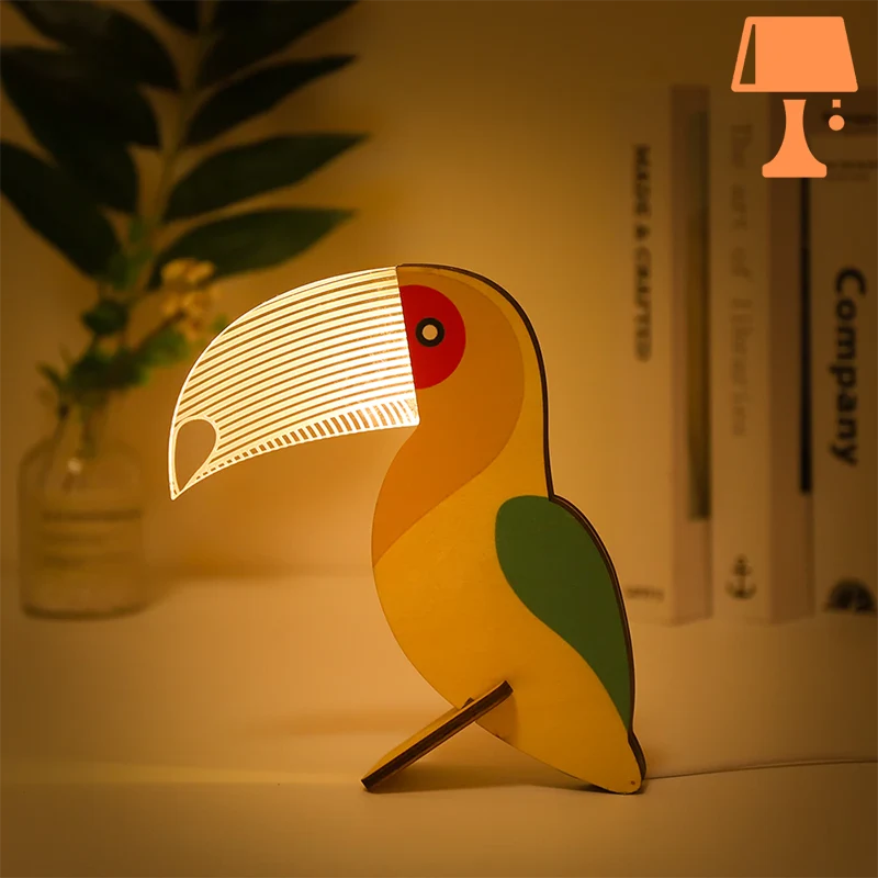 lampe toucan bois