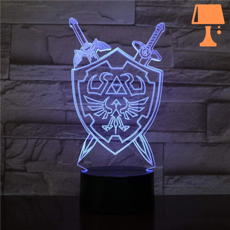 lampe zelda swchert bouclier épee