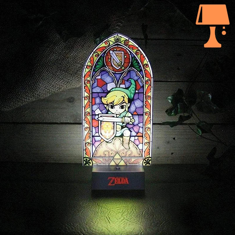 lampe zelda vitrail originale