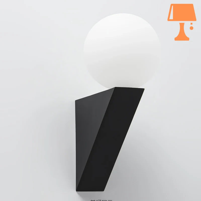 lampe de chevet à accrocher au mur noir