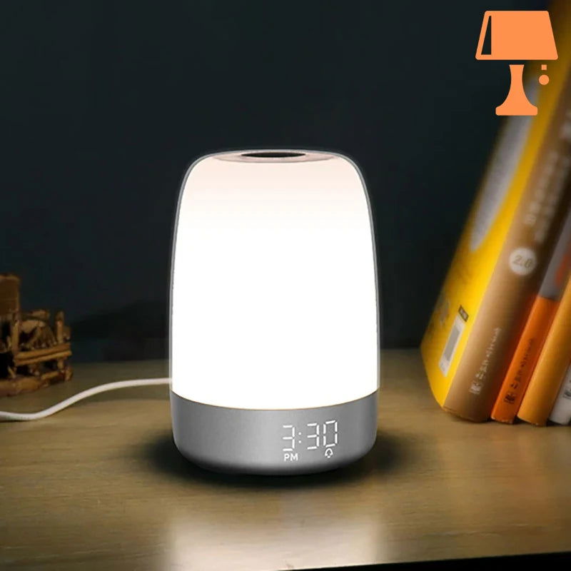 lampe de chevet allumage tactile avec horloge
