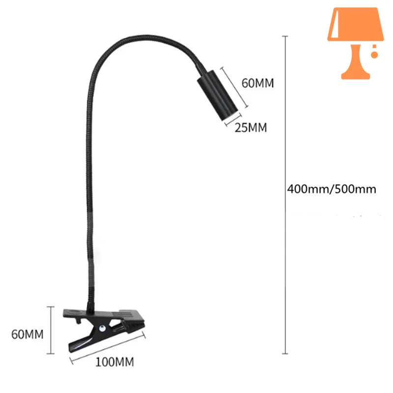 lampe de chevet avec bras flexible mesure