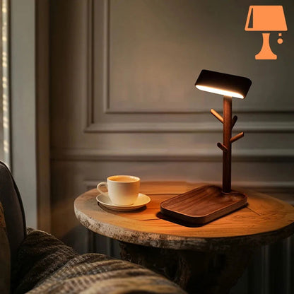 lampe de chevet champetre bois