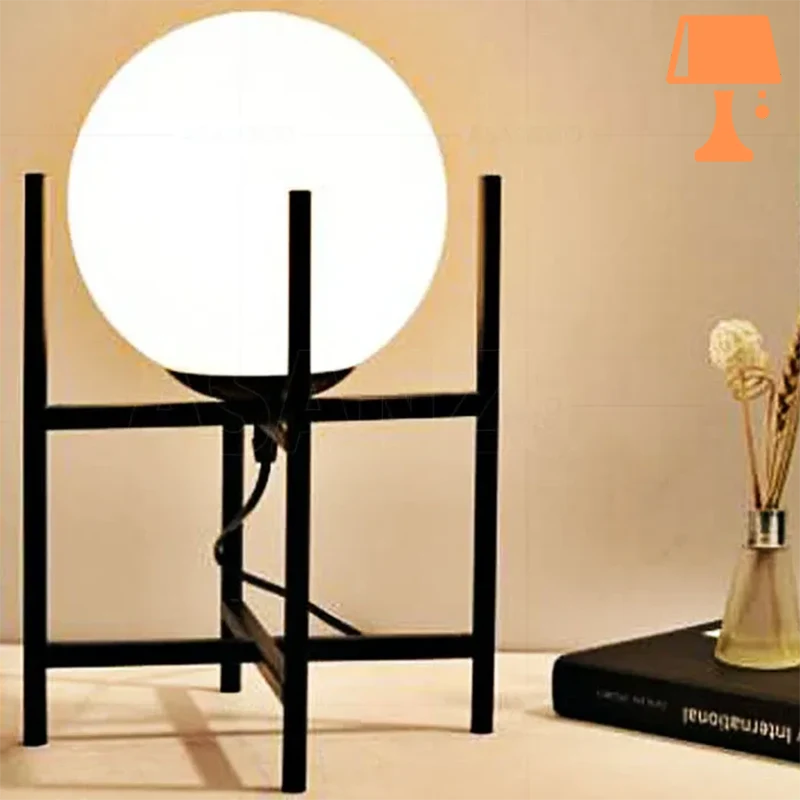 lampe de chevet design metal noir originale