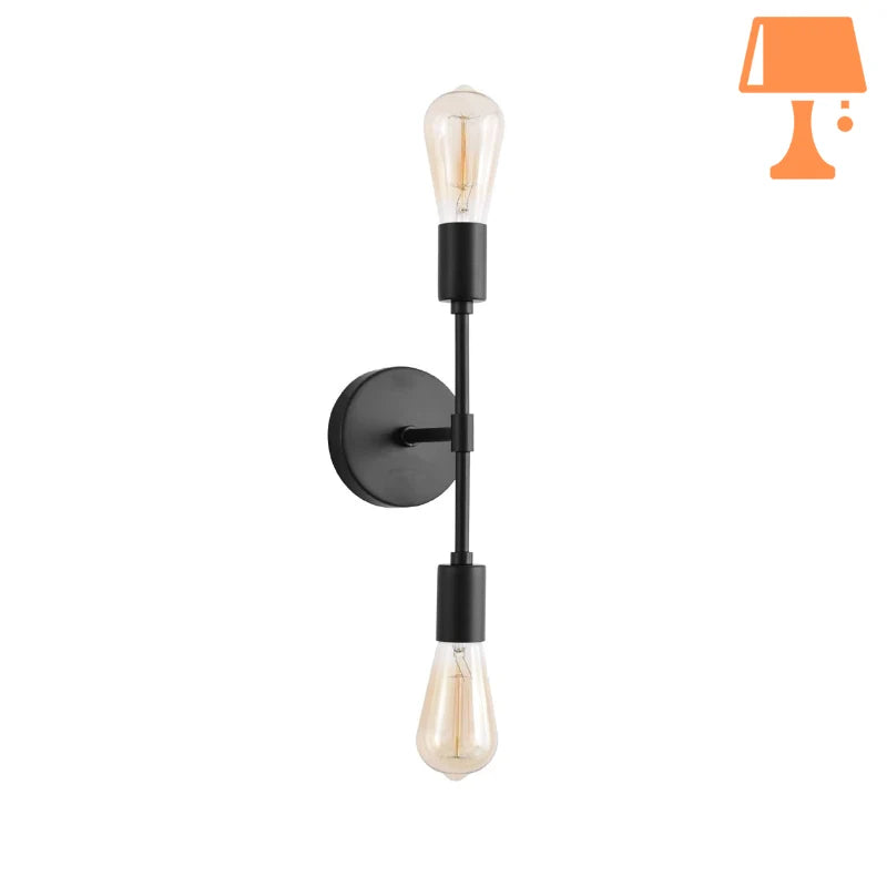 lampe de chevet double eclairage noir