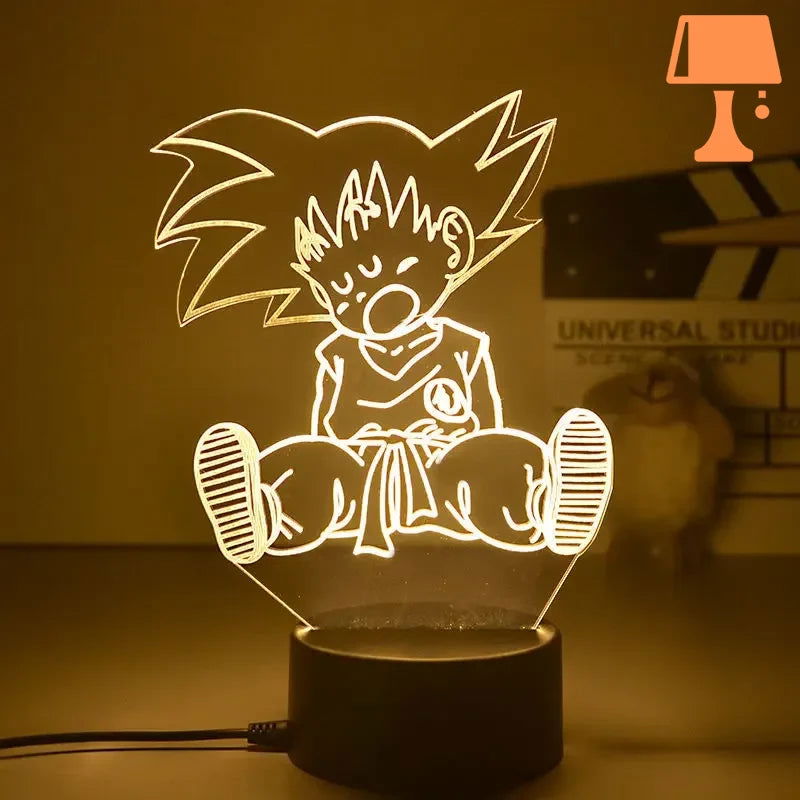 lampe de chevet dragon ball son goku assis