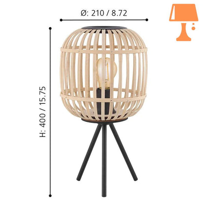 lampe de chevet en palette mesure