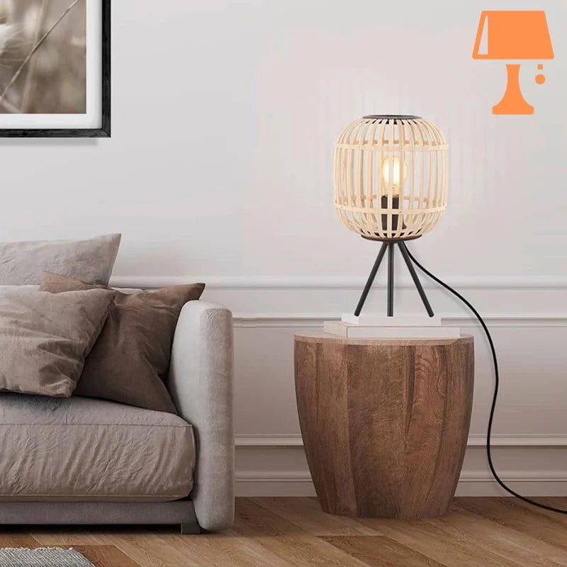 lampe de chevet en palette salon