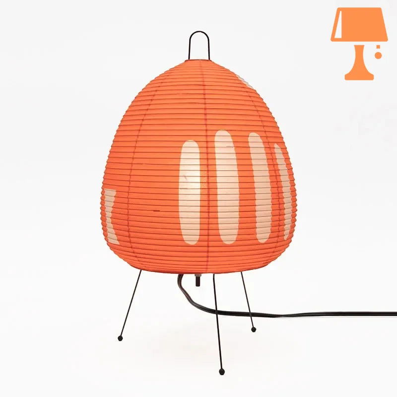 lampe de chevet en papier orange