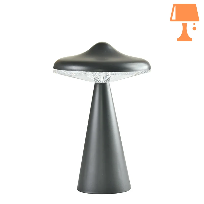 lampe de chevet en plastique gris