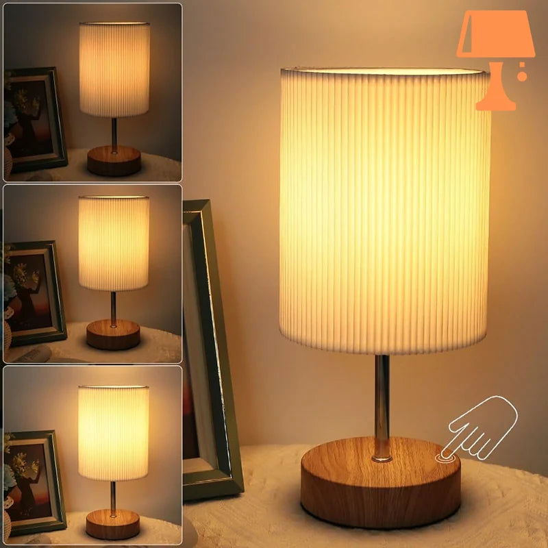 lampe de chevet en tissu intensité ajustable