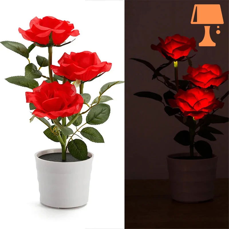 lampe de chevet flower pot rouge