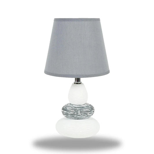 lampe de chevet gris et blanc