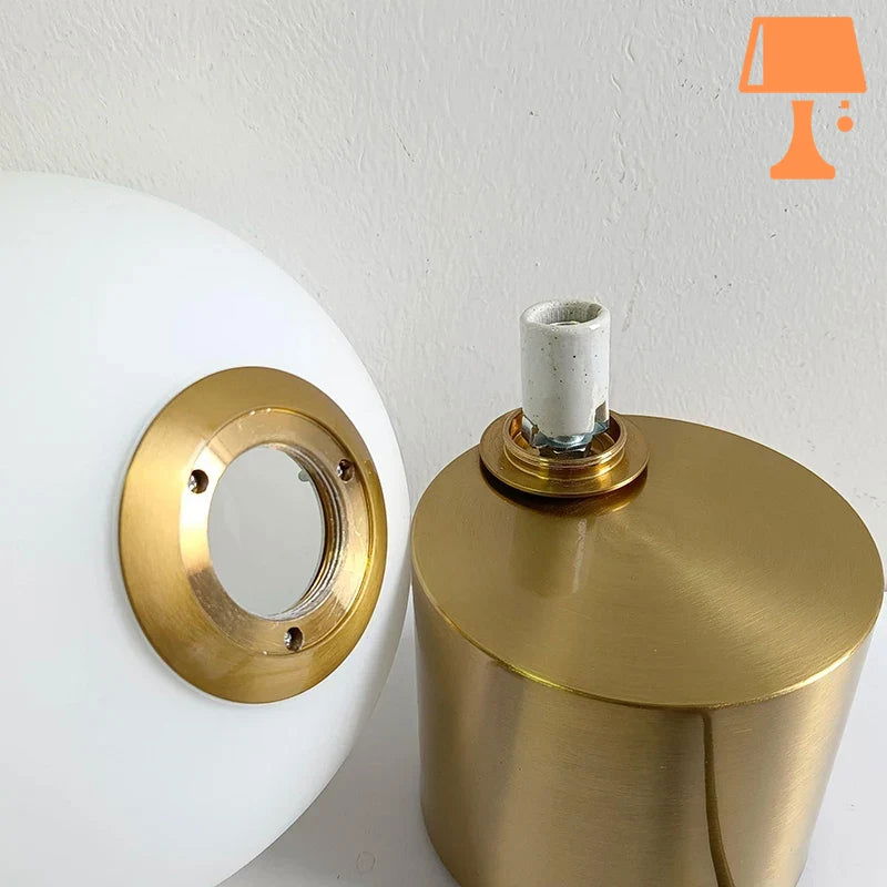 lampe de chevet metal doré abat jour