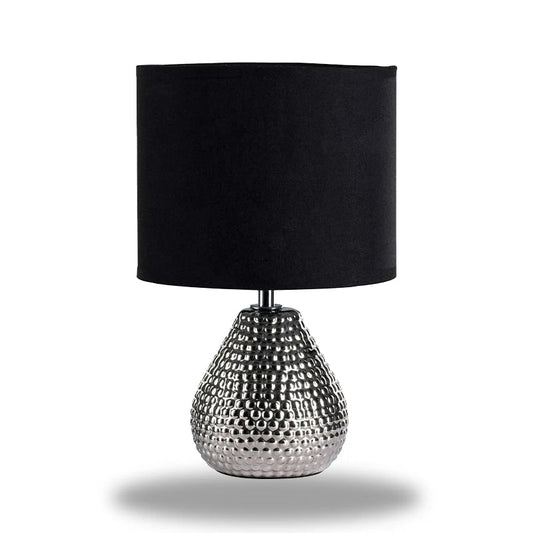 lampe de chevet noir et argent