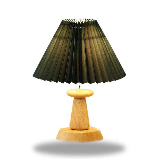 lampe de chevet noire et bois